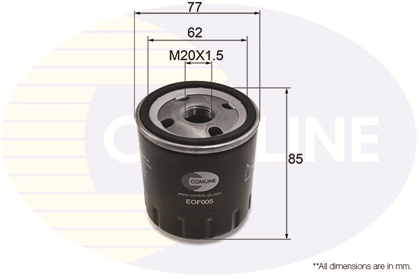 Slika COMLINE - EOF005 - Filter za ulje (Podmazivanje)