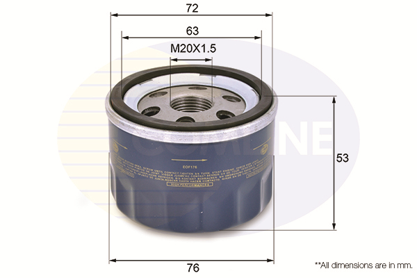 COMLINE - EOF176 - Filter za ulje (Podmazivanje)