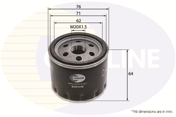 Slika COMLINE - EOF216 - Filter za ulje (Podmazivanje)