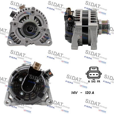 Picture of FISPA - A12DE0303A2 - Alternator, starter (Alternator, starter)