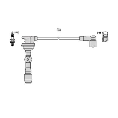 Picture of HITACHI - 134118 - Ignition Cable Kit (Ignition System)