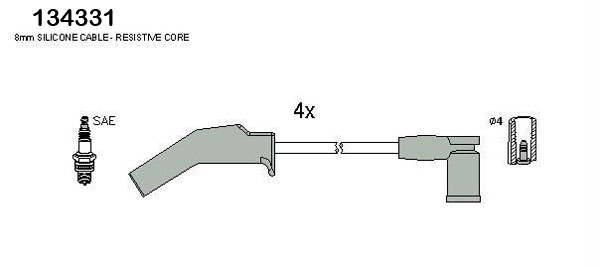 Picture of HITACHI - 134331 - Ignition Cable Kit (Ignition System)