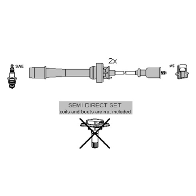 Picture of HITACHI - 134954 - Ignition Cable Kit (Ignition System)
