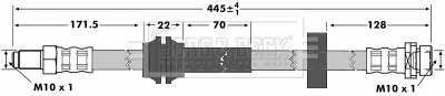 Picture of BORG & BECK - BBH6978 - Brake Hose (Brake System)