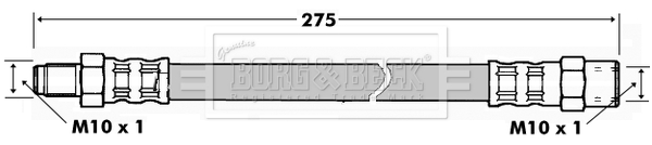 Picture of BORG & BECK - BBH7296 - Brake Hose (Brake System)