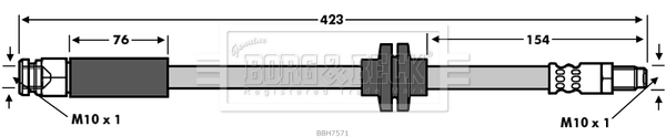 Picture of BORG & BECK - BBH7571 - Brake Hose (Brake System)