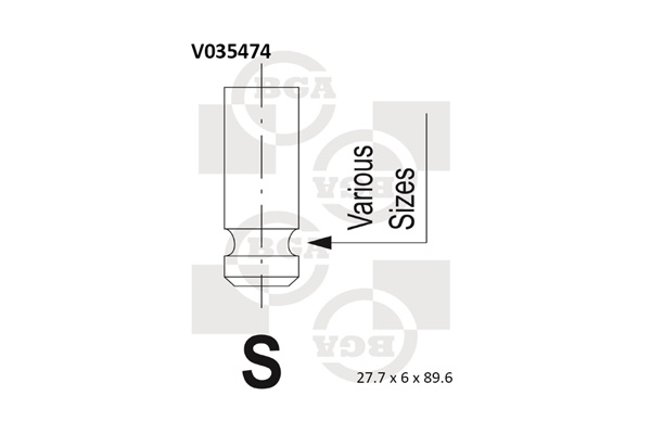 Picture of BGA - V035474 - Inlet Valve (Engine Timing)