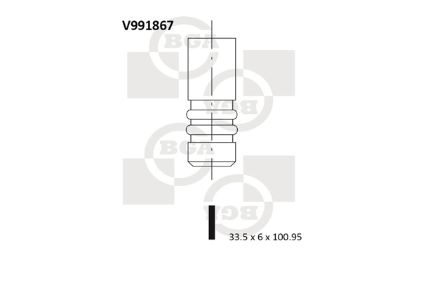 Picture of BGA - V991867 - Inlet Valve (Engine Timing)