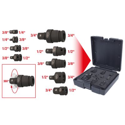 KS TOOLS - 515.0100 - Set adaptera za povećanje/redukcionih adaptera, čegrtaljka (Alat, univerzalni)