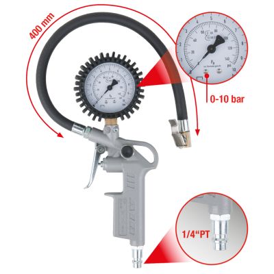 KS TOOLS - 515.1960 - Pneumatski uređaj za kontrolu/punjenje pneumatika (Radionička oprema)