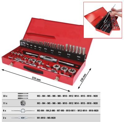 KS TOOLS - 331.0754 - Komplet alata za rezanje navoja (Alat, univerzalni)