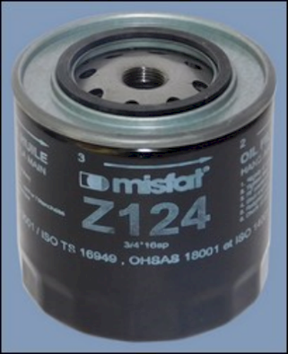 Image de Filtre à huile - MISFAT - Z124