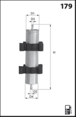 Image de Filtre à carburant - MISFAT - M687
