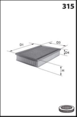 Image de Filtre à air - MISFAT - P293A
