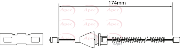 Picture of APEC - CAB1137 - Cable Pull, parking brake (Braking System)