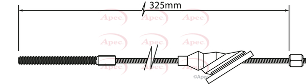 Picture of APEC - CAB1145 - Cable Pull, parking brake (Braking System)