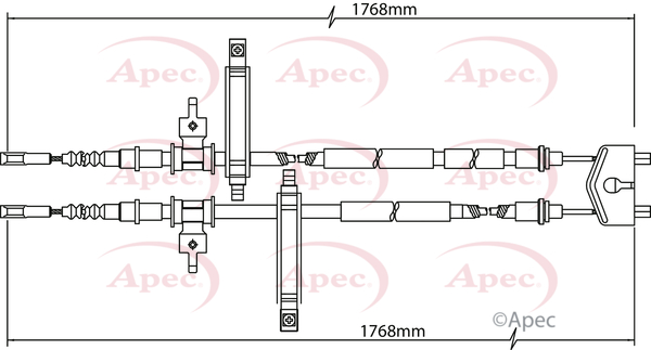 Picture of APEC - CAB1146 - Cable Pull, parking brake (Braking System)