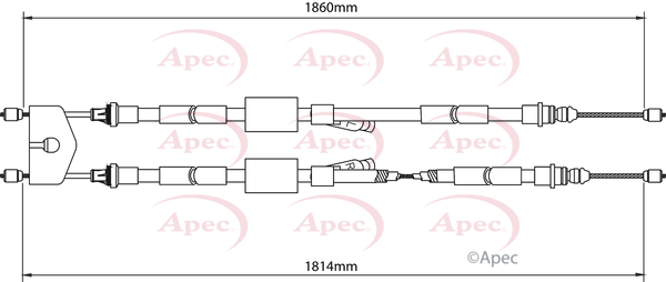 Picture of APEC - CAB1147 - Cable Pull, parking brake (Braking System)