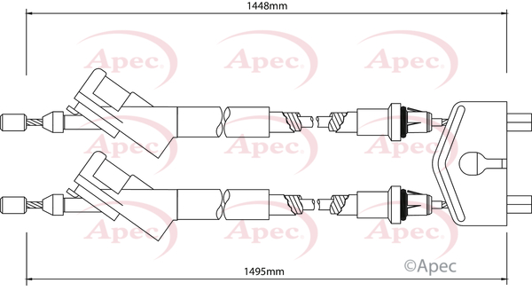 Picture of APEC - CAB1149 - Cable Pull, parking brake (Braking System)