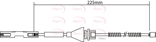 Picture of APEC - CAB1153 - Cable Pull, parking brake (Braking System)