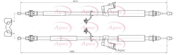 Picture of APEC - CAB1741 - Cable Pull, parking brake (Braking System)