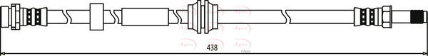 Picture of APEC - HOS3704 - Brake Hose (Braking System)