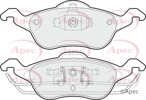 Picture of APEC - PAD1034 - Brake Pad Set, disc brake (Braking System)