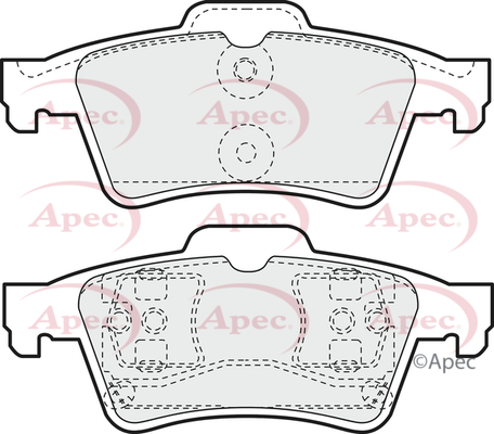 Picture of APEC - PAD1195 - Brake Pad Set, disc brake (Braking System)