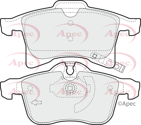 Picture of APEC - PAD1348 - Brake Pad Set, disc brake (Braking System)