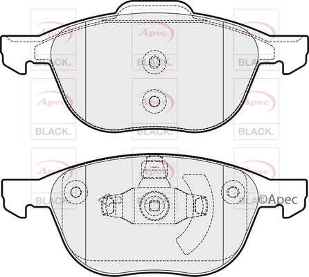 Picture of Brake Pad Set -  disc brake - APEC - PAD1415B