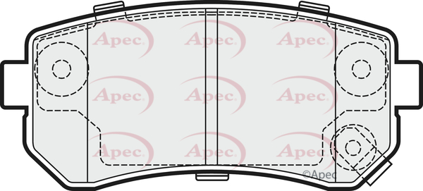 Picture of APEC - PAD1487 - Brake Pad Set, disc brake (Braking System)