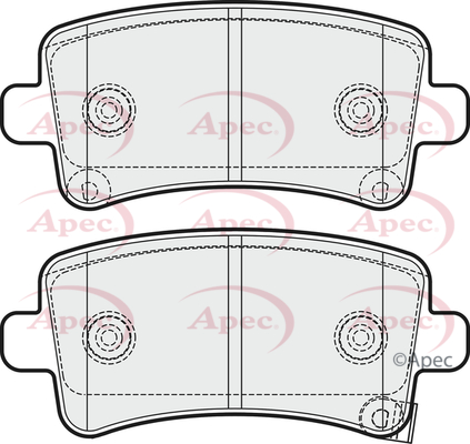 Picture of APEC - PAD1697 - Brake Pad Set, disc brake (Braking System)