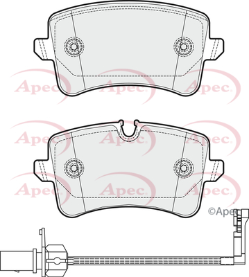 Picture of APEC - PAD1815 - Brake Pad Set, disc brake (Braking System)