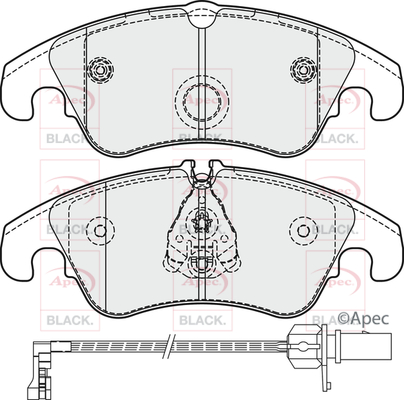 Picture of APEC - PAD1862B - Brake Pad Set, disc brake (Braking System)