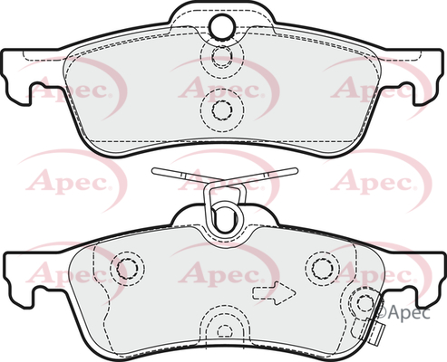 Picture of APEC - PAD1966 - Brake Pad Set, disc brake (Braking System)