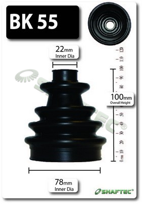 Picture of SHAFTEC - BK55 - Bellow Set, drive shaft (Final Drive)