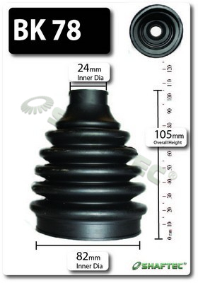 Picture of SHAFTEC - BK78 - Bellow Set, drive shaft (Final Drive)