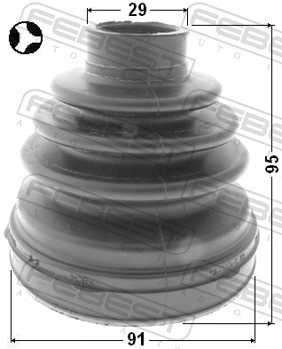 Picture of FEBEST - 0115-KUN26T - Bellow, drive shaft (Final Drive)