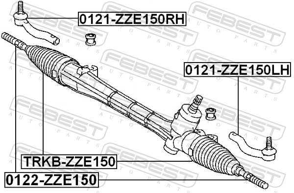 Picture of FEBEST - 0122-ZZE150 - Tie Rod Axle Joint (Steering)