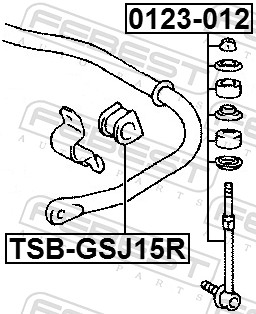 Picture of Link/Coupling Rod -  stabiliser bar - FEBEST - 0123-012