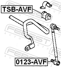 Picture of Link/Coupling Rod -  stabiliser bar - FEBEST - 0123-AVF