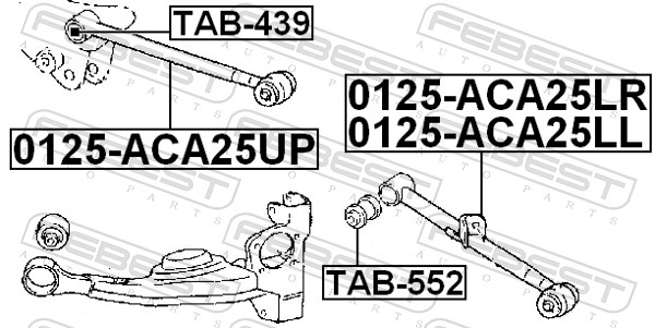 Picture of FEBEST - 0125-ACA25UP - Track Control Arm (Wheel Suspension)