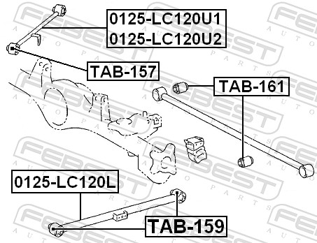 Picture of FEBEST - 0125-LC120U2 - Track Control Arm (Wheel Suspension)
