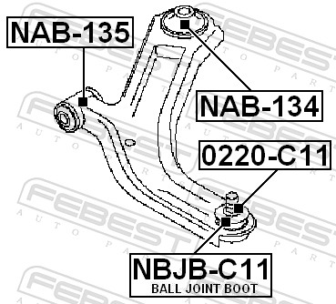 Picture of FEBEST - 0220-C11 - Ball Joint (Wheel Suspension)