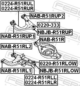 Picture of FEBEST - 0220-R51RLOW - Ball Joint (Wheel Suspension)