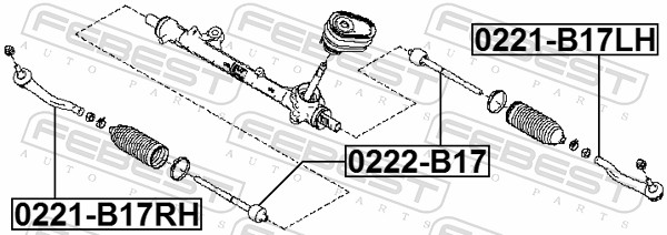 Picture of FEBEST - 0221-B17RH - Tie Rod End (Steering)