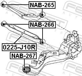 Picture of FEBEST - 0225-J10R - Track Control Arm (Wheel Suspension)