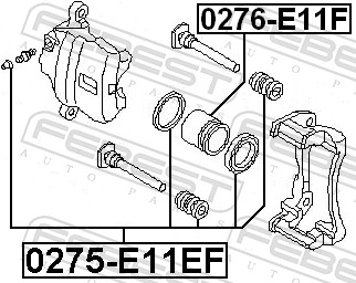 Picture of FEBEST - 0275-E11EF - Repair Kit, brake caliper (Brake System)