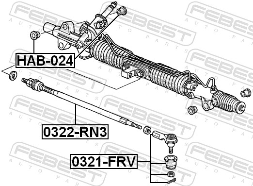 Picture of FEBEST - 0322-RN3 - Tie Rod Axle Joint (Steering)