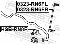 Picture of FEBEST - 0323-RN6FL - Rod/Strut, stabiliser (Wheel Suspension)
